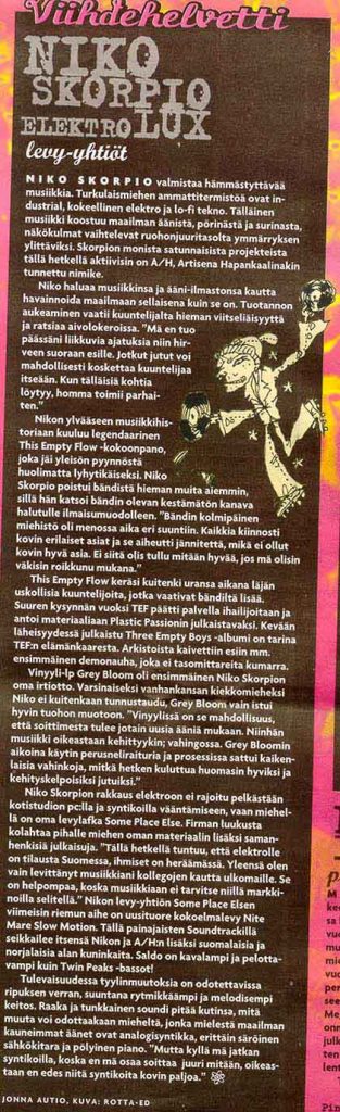Niko Skorpio - Like Uutiset 4/1999
